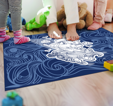 Nautisch avontuur vinyl tapijt kind - TenStickers