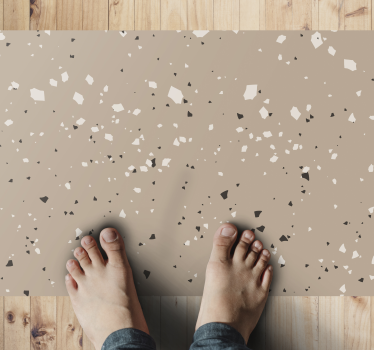 Neutraal terrazzopatroon marmeren vinyl tapijt - TenStickers