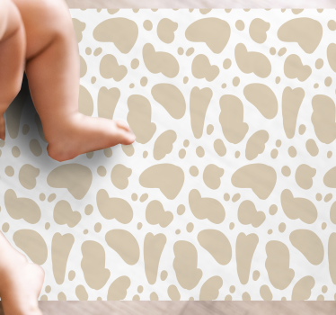 Beige giraffevlekken vinyl vloerkleed dierenprint - TenStickers