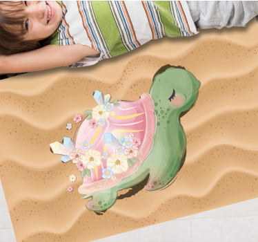 Oase van zeeschildpadden vinyl tapijt kind - TenStickers