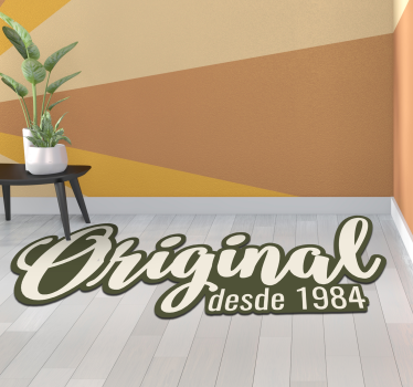 Origineel sinds 1984 vinyl tapijt zinnen en teksten - TenStickers
