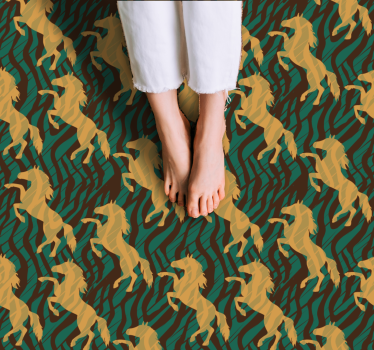 Overlay met safarimotief vinyl vloerkleed dierenprint - TenStickers