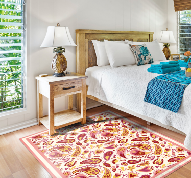 Paisley-structuur vinyl tapijt textuur - TenStickers