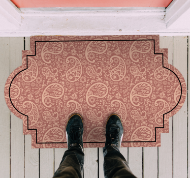 Paisley-vormig ontwerp vinyl tapijt textuur - TenStickers