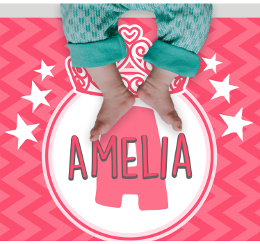 Prinses naam embleem vinyl tapijt meer kinderen - TenStickers