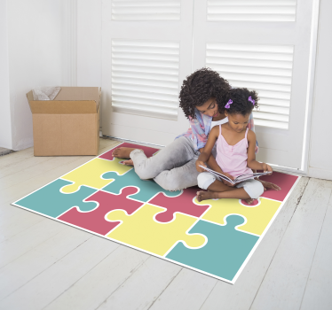 Puzzelstukje spelen vinyl tapijt spel - TenStickers