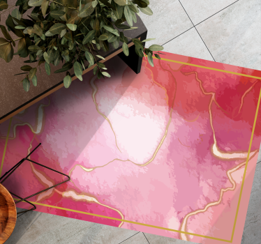 Roze tinten elegantie marmeren vinyl tapijt - TenStickers