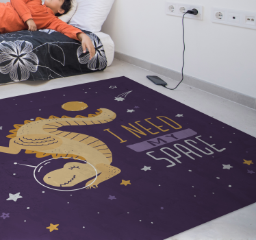 Ruimte dinosaurus illustratie vinyl tapijt meer kinderen - TenStickers
