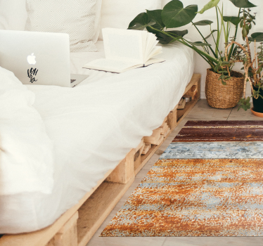 Rustieke elegantie vinyl tapijt textuur - TenStickers