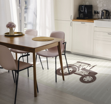Rustieke tractorvertegenwoordiging vinyl tapijt textuur - TenStickers