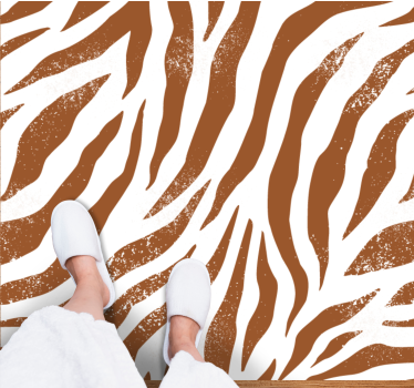 Rustieke zebrastrepen vinyl vloerkleed dierenprint - TenStickers