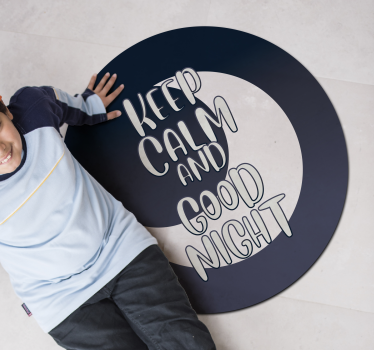 Rustig goede nacht vinyl tapijt zinnen en teksten - TenStickers