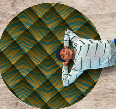 Safari geïnspireerd patroon vinyl vloerkleed dierenprint - TenStickers
