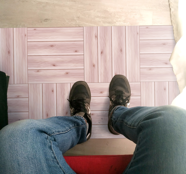Simulatie van houten planken vinyl tapijt houtstructuur - TenStickers