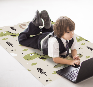 Speels dinosauruspatroon vinyl tapijt kind - TenStickers