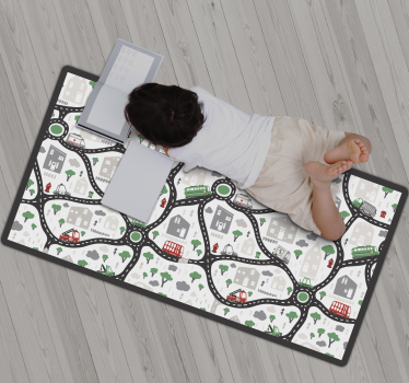 Stadsspeelwegen vinyl tapijt snelwegen - TenStickers