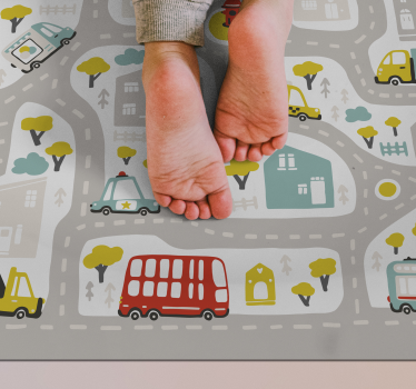 Stadsverkeersweg vinyl tapijt snelwegen - TenStickers