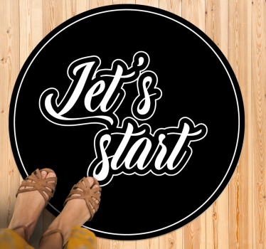 Laten we beginnen met citeren vinyl tapijt zinnen en teksten - TenStickers