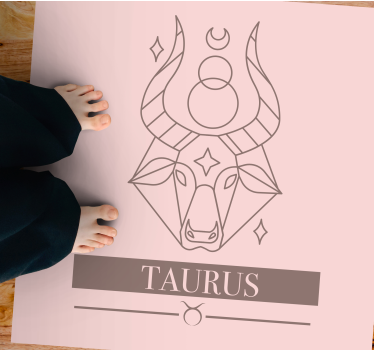 Sterrenbeeld stier vinyl tapijt zinnen en teksten - TenStickers