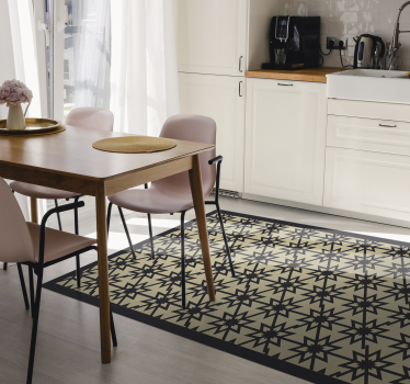 Sterrenpatroon vinyl tapijt eetkamer - TenStickers