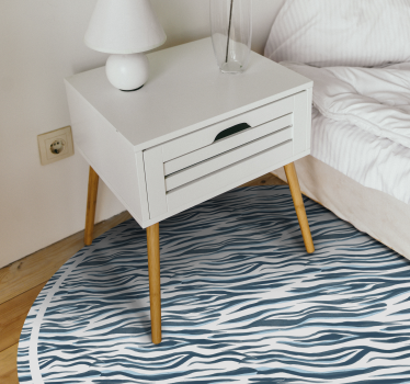 Stijlvolle zebragolf vinyl vloerkleed dierenprint - TenStickers
