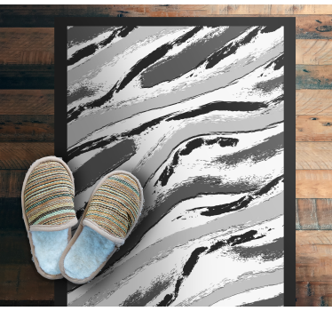 Stijlvolle zebrastrepen vinyl vloerkleed dierenprint - TenStickers