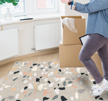 Terrazzo-geïnspireerd vinyl tapijt textuur - TenStickers