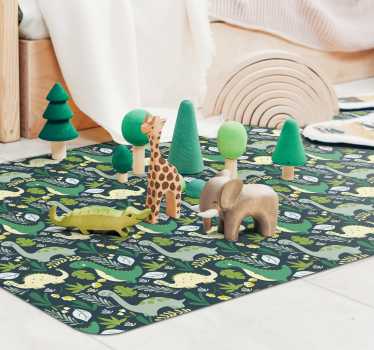 Thema jungle safari vinyl tapijt kind - TenStickers