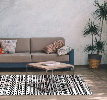 Tribale patroondecoratie vinyl tapijt wereldkaart - TenStickers