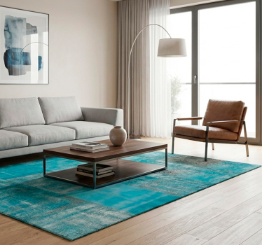 Verweerd patchwork vloerkleed vinyl tapijt eetkamer - TenStickers