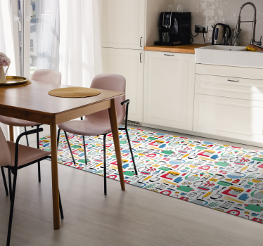 Vinyl tapijt alfabet tegels - TenStickers