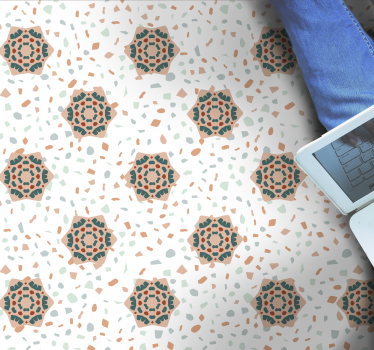 Vinyl tapijt andere textuur wit mozaïek - TenStickers