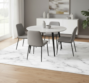 Vinyl tapijt eetkamer grijs marmer voor tafel - TenStickers