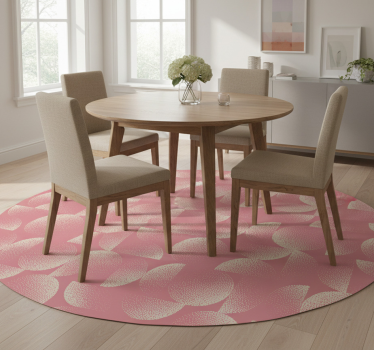 Vinyl tapijt eetkamer pastel halve cirkels - TenStickers