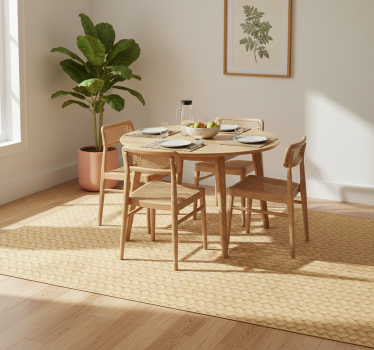 Vinyl tapijt eetkamer wicker - TenStickers
