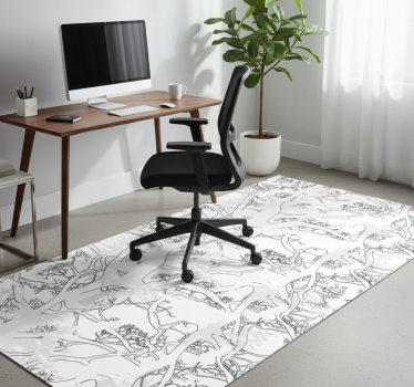 Vinyl tapijt kantoor donkere boomtakken - TenStickers