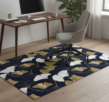 Vinyl tapijt kantoor gekleurde ginkgo bladeren - TenStickers