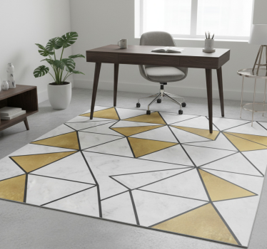 Vinyl tapijt kantoor geometrisch marmer effect - TenStickers