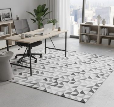 Vinyl tapijt kantoor geometrische driehoeken - TenStickers