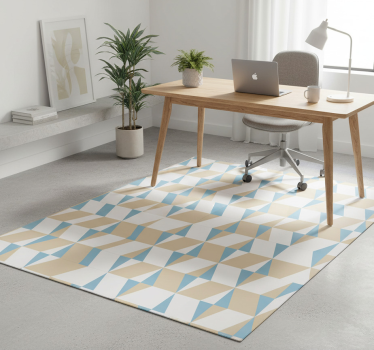Vinyl tapijt kantoor geometrische minimalistische vormen - TenStickers