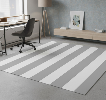 Vinyl tapijt kantoor grijs en witte strepen - TenStickers