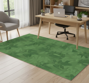 Vinyl tapijt kantoor groene bladeren eenvoudig patroon - TenStickers