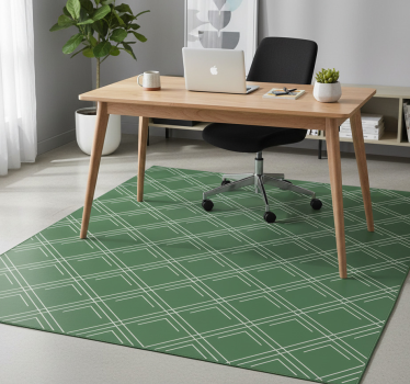 Vinyl tapijt kantoor groene elegante vierkanten - TenStickers