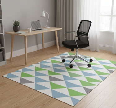Vinyl tapijt kantoor kleurrijke pastel driehoeken - TenStickers