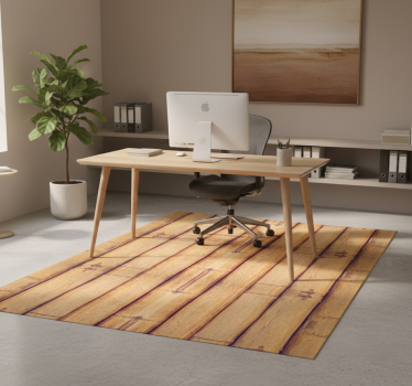 Vinyl tapijt kantoor met bamboe houtlook effect - TenStickers