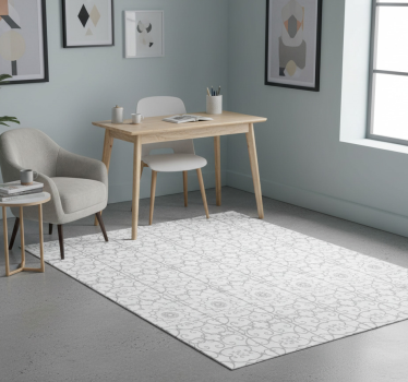 Vinyl tapijt kantoor met bloemenpatroon - TenStickers