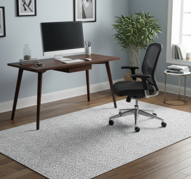 Vinyl tapijt kantoor met vintage siert bloemen - TenStickers