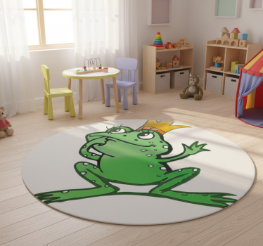 Vinyl tapijt kind kikkerkoning - TenStickers