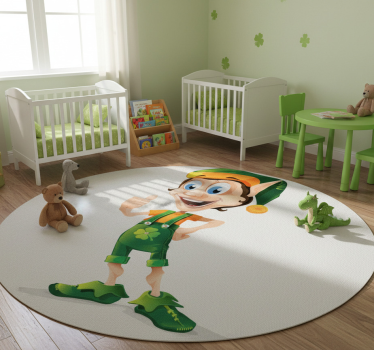 Vinyl tapijt kind clover elf - TenStickers