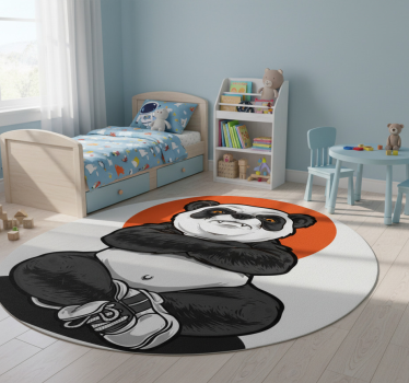 Vinyl tapijt kind panda schurk - TenStickers